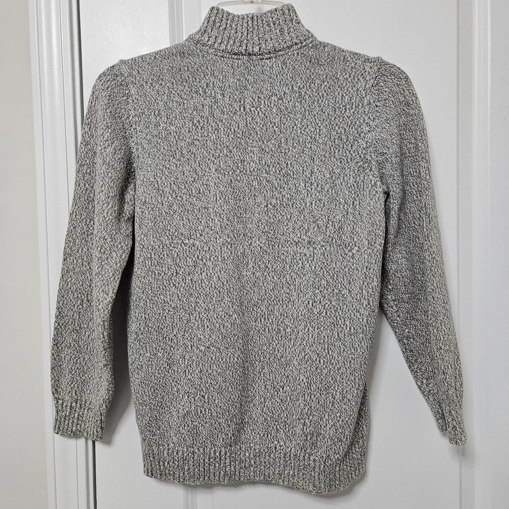 Carter's Sweater Boys 14 Gray Quarter Zip Mock Neck Cotton Marl Knit Pullover